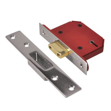 Union Strongbolt 5 Lever Deadlock BS3621 Satin Chrome 76mm 2100S