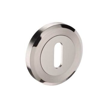 C8308 Satin/Polished Stainless Duo Finish Keyhole Key Hole Cover