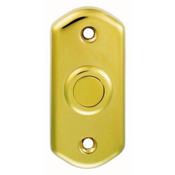 Aq31 Polished Brass Victorian Shaped Bell Push