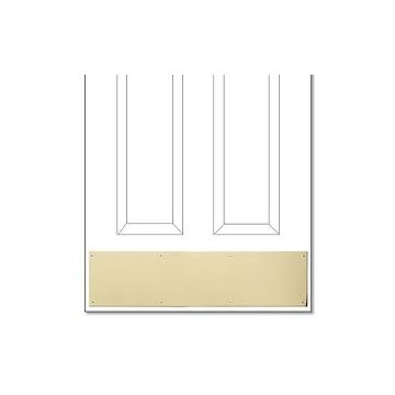 Kick Plate 711 x 152 x 1.5mm Polished Brass Drilled