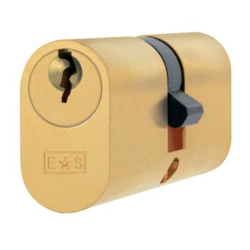 Cya72260 P.Brass 60Mm Oval Double Cylinder