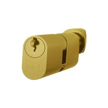 Cya72380 P.Brass 80Mm Oval Cylinder & Turn