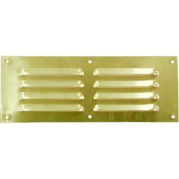 152 x 76mm Louvre Vent Polished Brass HD5631