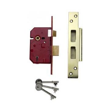 Union 2234E 5 Lever Sashlock 67mm Polished Brass BS3621