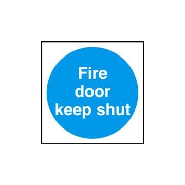 Fire Door Keep Shut 70Mm X 70Mm Plastic Self Adhesive Sign