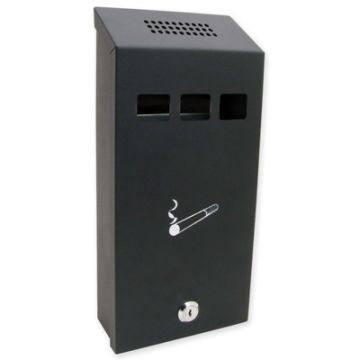 Cig1Bk Cigarette Bin Black Powder Coated