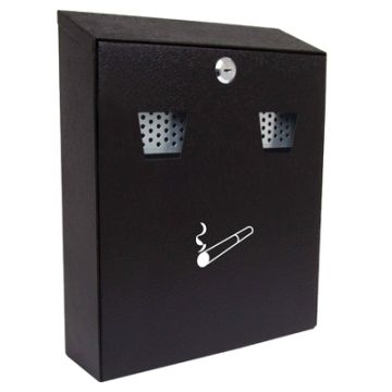 Cig2Bk Cigarette Bin Black Powder Coated