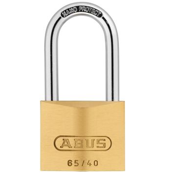 Abus 65HB 40 X 40 Brass Padlock Long Shackle