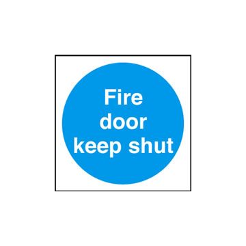 Fire Door Keep Shut 80Mm X 80Mm Rigid Plastic Sign