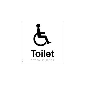 Disabled 150Mm X 150Mm Black On White Tactile Sign