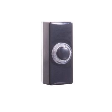 Byron 7720 Black Wired Bell Push Illuminated