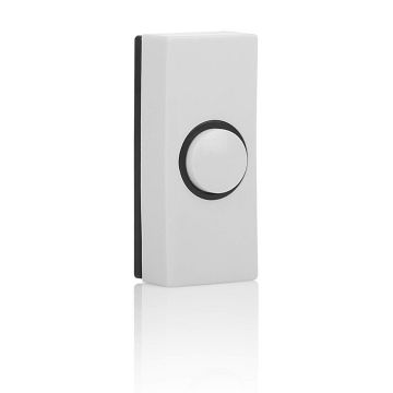 Byron 7910 White Wired Bell Push Non Illuminated