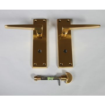 Dl75/Wc P.Brass Victorian Bathroom Door Handle