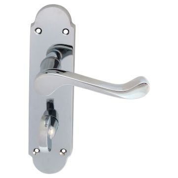 DL168WCCP Oakley Bathroom Door Handle Polished Chrome