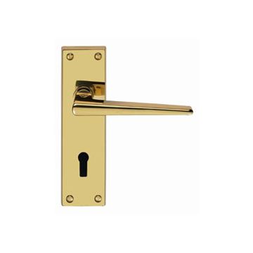 Dl75 P.Brass Victorian Lock Door Handle