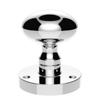 M35CP Mushroom Victorian Door Knob Polished Chrome