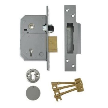 Union 3K74E 5 Lever Sashlock 67mm Satin BS3621 (Chubb At Heart)