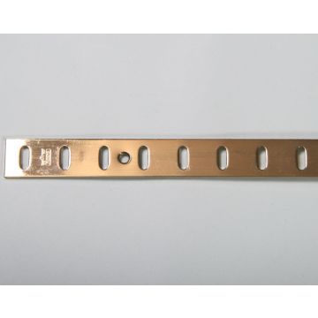 7470 6ft Electro Brass Flat Bookcase Shelving Strip