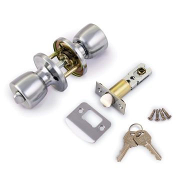 Era Entrance Door Knob Set S.Chrome 166-51