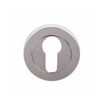 3643 Satin Chrome Euro Profile Escutcheon