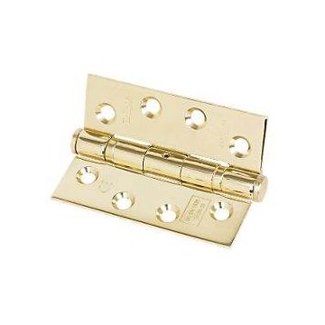 14859 102 X 76 X 3Mm P.Brass Ball Bearing Door Hinge Grade 11 Ce Marked