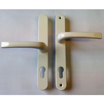 Mila ProLinea Lever Door Handle 92/62PZ 240mm Backplate White (050448)