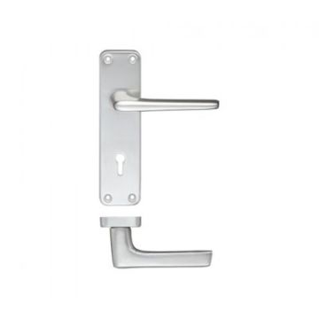 ZCA21 Lever On Lock Backplate Aluminium Door Handle