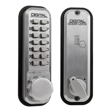 Lockey 2210 Digital Mortice Dead Bolt Lock Satin Chrome