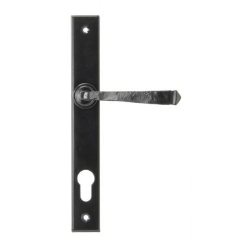 From The Anvil Avon Slimline Espag Lock Door Handle Set Black