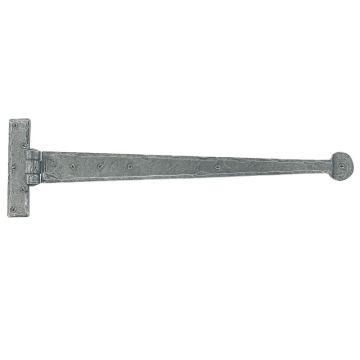 From The Anvil - 18" Penny End T Hinge (Pair) - Pewter Patina