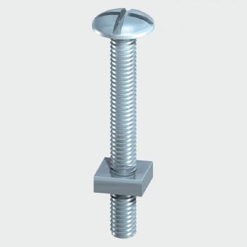 Roofing Bolts & Square Nuts M6 x 12mm (Bag of 14)