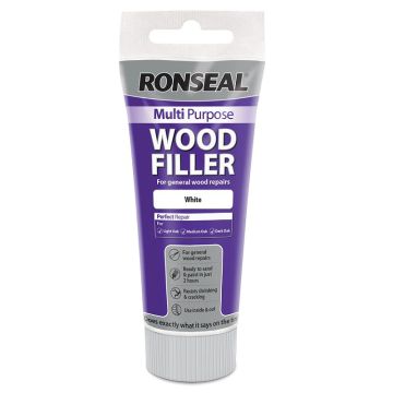 Ronseal Multi Purpose Wood Filler 100G Tube White (Painted Finish)