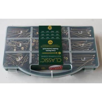 895 Tray Of Assorted Classic Muti-Purpose Csk Wood Screws