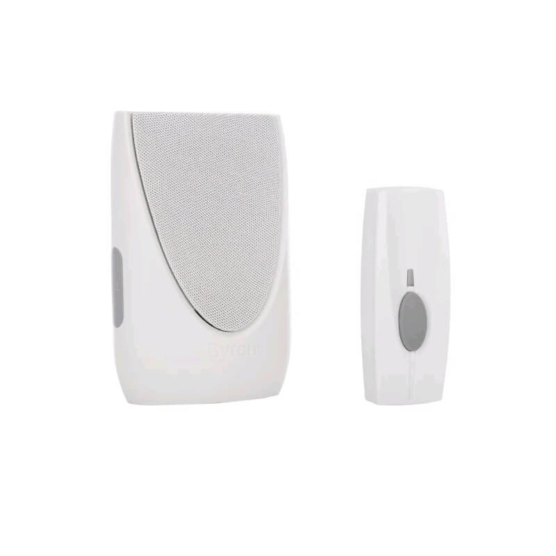 Byron By201 Wirefree Portable Door Chime Kit 100m Range White